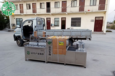 河北高碑店客戶購買的全自動豆腐機順利發貨