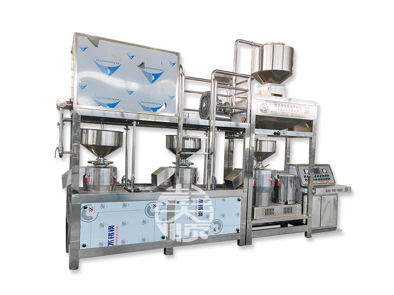 全自動沖漿機+嫩豆腐機現場視頻