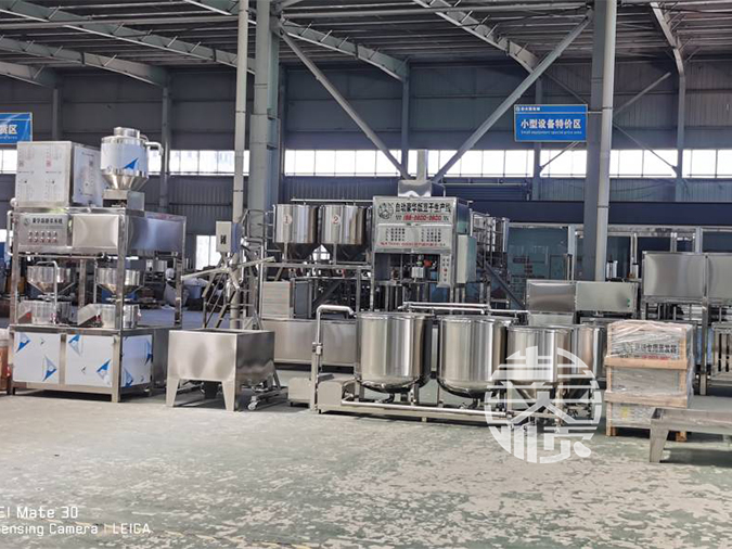 雙聯磨自動豆腐機發貨現場